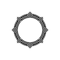 Geometric Circle Frame, Minimalist , Modern Emblem, Decorative vector