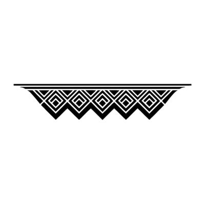 Geometric Deco Border, Stylized Diamond Pattern