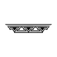 Geometric Deco Ornament, Minimalist , Elegant Border - Line vector
