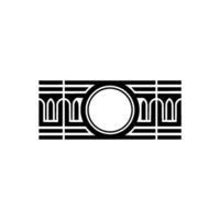 Geometric Moon Motif, Art Deco Style vector