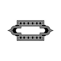 Art Deco Ornament, Geometric Frame, Elegant Border, Retro vector