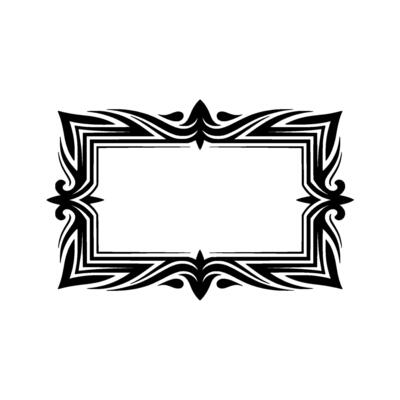 Intricate Tribal Frame, Elegant Border - Ornament