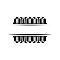 Art Deco Divider Elegant Stylized Stripes vector