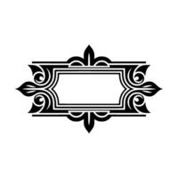 Elegant Black Frame, Decorative Border, Vintage, Gradient vector