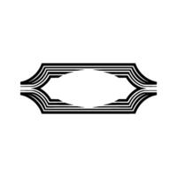 Geometric Deco Border, Streamlined Elegance, Linear vector