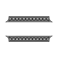 Art Deco Border Element, Geometric Ornamentation, Vintage vector