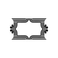 Art Deco Frame, Elegant Border, Vintage , Minimalist Style, Contour vector