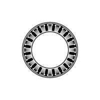 Geometric Circle Frame, Art Deco Style, Minimalist - Vintage vector