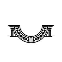Art Deco Ornament, Geometric , Elegant Emblem, Typography vector