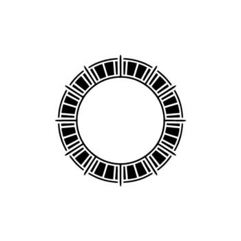 Geometric Circle Frame, Minimalist , Circular Motif - Clean vector