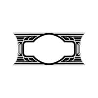 Art Deco Frame, Geometric Ornamentation, Minimalist, Symmetry vector