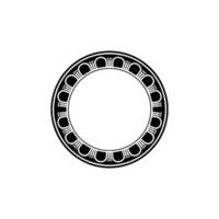 Art Deco Circle Frame, Elegant Border, Minimalist vector
