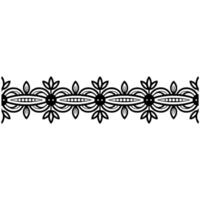 Intricate Floral Border, Elegant , Minimalist Line Art vector