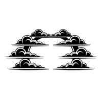 Stylized Cloud Archway, Minimalist Silhouette vector