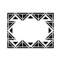Geometric Deco Frame, Blank Canvas for, Border vector