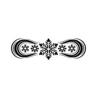 Winters Embrace Stylized Snowflake Border vector