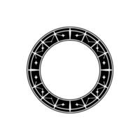 Geometric Portal, Celestial Circle, Minimalist vector