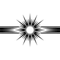 Radiant Burst Minimalist Black White Abstract vector