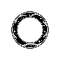 Celestial Circle Vintage Starburst Ornament vector