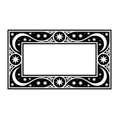Ornate Celestial Border, Vintage , Elegant Frame