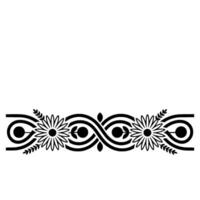 Elegant Flourish Border, Vintage Element vector