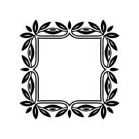 Elegant Botanical Square Frame, Vintage Style, Floral vector
