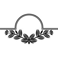 Stylized Balance Laurel Wreath Silhouette vector