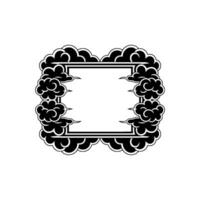 Celestial Frame Cloud Blossom Border vector