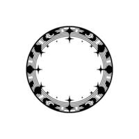 Celestial Circle Geometric Moon Star Ornament vector
