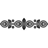 Stylized Leaf Border, Vintage Botanical vector