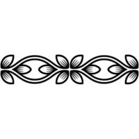 Elegant Botanical Border, Vintage Style - Minimalism vector