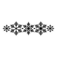 Geometric Snowflake Row, Minimalist Winter vector