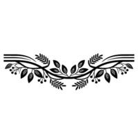 Elegant Botanical Border, Vintage Illustration Style, Branch vector
