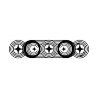 Geometric Tribal Motif, Minimalist vector