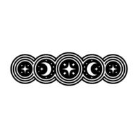 Celestial Circle Minimalist Moon Motif vector