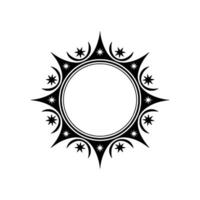Celestial Starburst Frame, Tribal vector