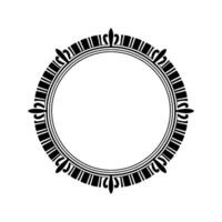 Art Deco Circle Frame, Elegant Ornamentation, Vintage - Ornament vector