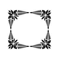 Geometric Floral Frame, Minimalist , Elegant Border, Decorative vector