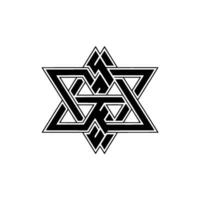 Geometric Starburst Intricate Black White Pattern vector