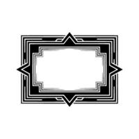 Art Deco Frame, Geometric Elegance, Vintage, Monochrome vector