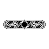 Stylized Wave Ornament, Vintage Element vector