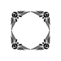Geometric Tribal Frame, Elegant Botanical vector
