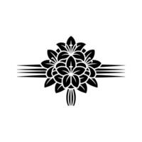 Intricate Floral Emblem, Geometric , Minimalist Motif vector