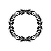 Elegant Laurel Wreath, Minimalist , Circular Frame, Circle vector