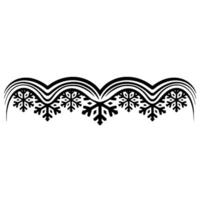 Winter Wave Stylized Snowflake Border vector