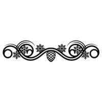 Elegant Winter Border Pinecone Snowflake Ornamentation vector
