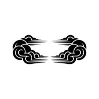 Stylized Cloud Motifs, Minimalist , Symbolic Elements vector