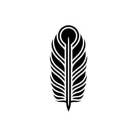 Elegant Feather Emblem, Minimalist vector
