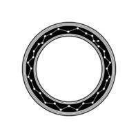 Geometric Circuitry, Minimalist Circle, Abstract Connection vector