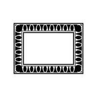 Geometric Deco Frame, Minimalist , Black Grey vector